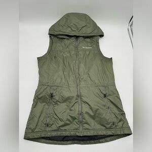 Columbia Outdoor Sports Wear Womens Nylon Olive Green Vest